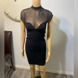 bebe black bodycon dress size m/l